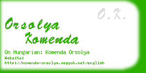 orsolya komenda business card